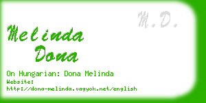 melinda dona business card